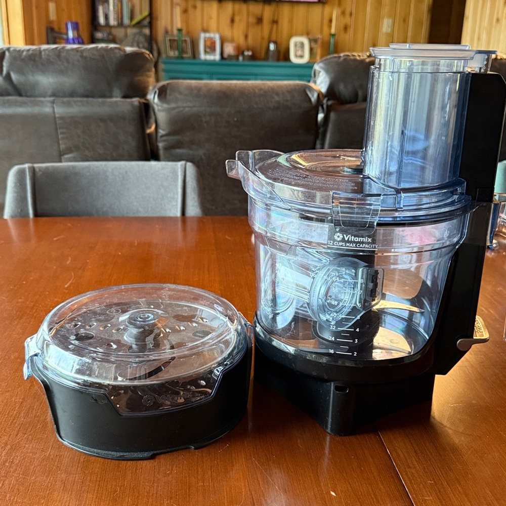 Vitamix Food Processor Attachment in Black and Clear